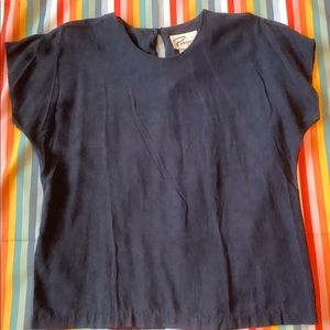 Navy vintage Popovitch blouse.